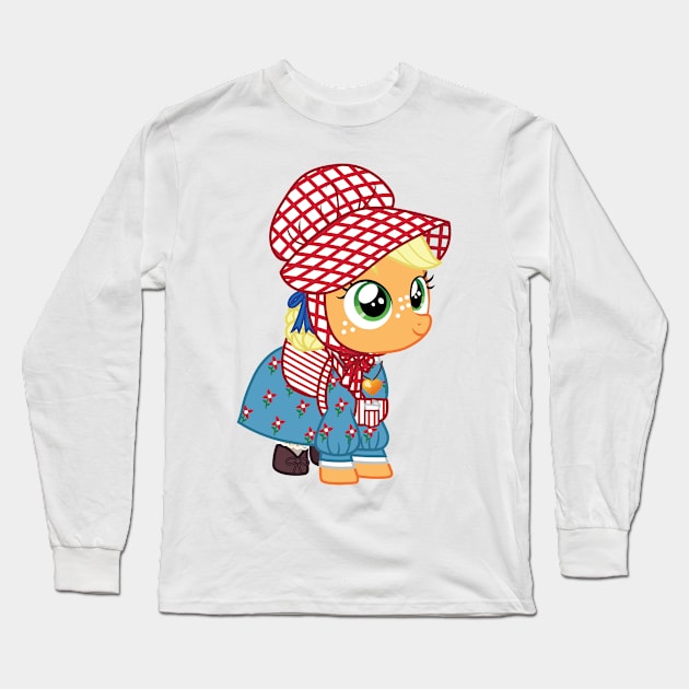 Applejack as Kirsten Long Sleeve T-Shirt by CloudyGlow